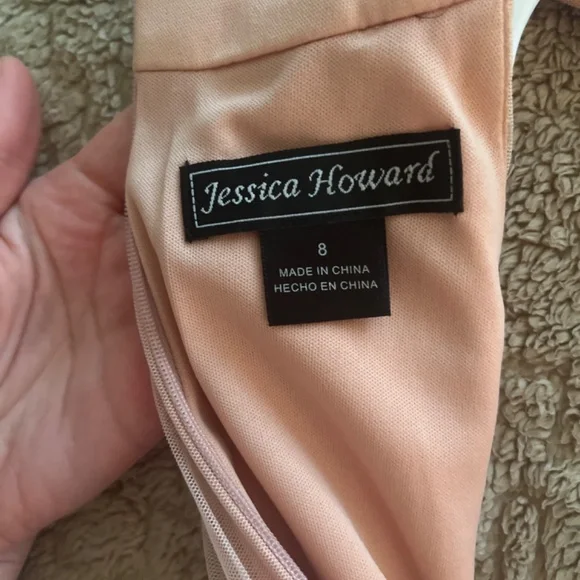 Jessica Howard Jeweled Gown, soft Pink - Picture 5 of 6